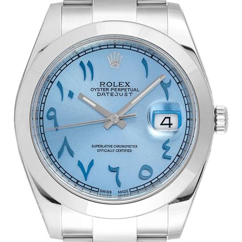 rolex light blue arabic dial|arabic dial rolex iced out.